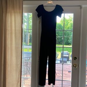 Gibson Off the Shoulder Black Knit Jumpsuit Small Petite